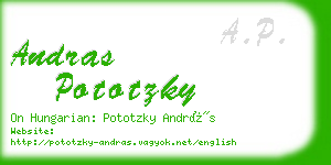 andras pototzky business card